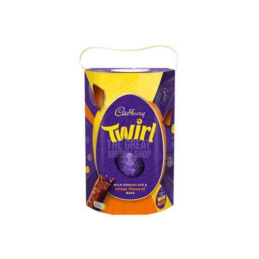 Cadbury Milk Chocolate & Orange Twirl Special Gesture Egg - 241g imported British grocery product available in Canada