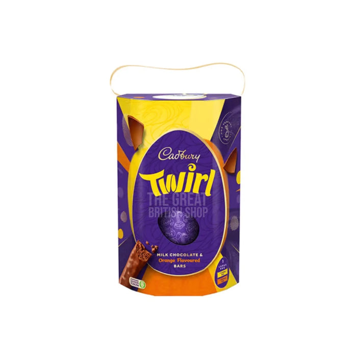 Cadbury Milk Chocolate & Orange Twirl Special Gesture Egg - 241g imported British grocery product available in Canada