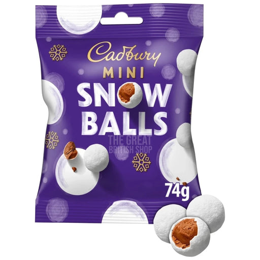 Cadbury Mini Snow Balls - 74g imported British grocery product available in Canada