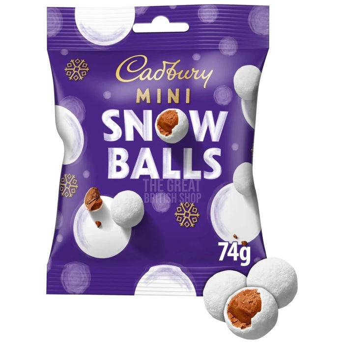 Cadbury Mini Snow Balls - 74g imported British grocery product available in Canada