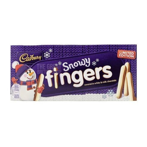 Cadbury Snowy Fingers - 115g imported British grocery product available in Canada