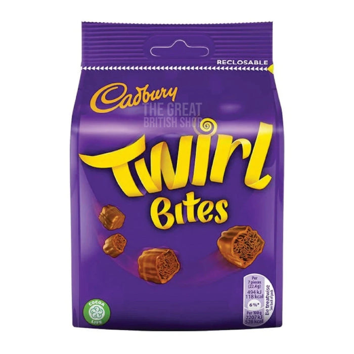 Cadbury Twirl Bites - 85g imported British grocery product available in Canada