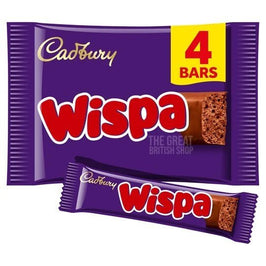 Cadbury Wispa 4 Pack 94.8g: front of the multipack with a single bar shown beside it.