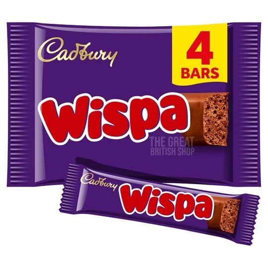 Cadbury Wispa 4 Pack - 94.8g imported British grocery product available in Canada