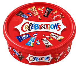 Celebrations Tub - 500g imported British grocery product available in Canada