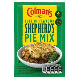 Colman's Shepherd's Pie Mix 50g: front of the packet with a bowl of shepherd's pie shown.