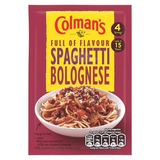 Colman’s Spaghetti Bolognese Mix - 44g imported British grocery product available in Canada