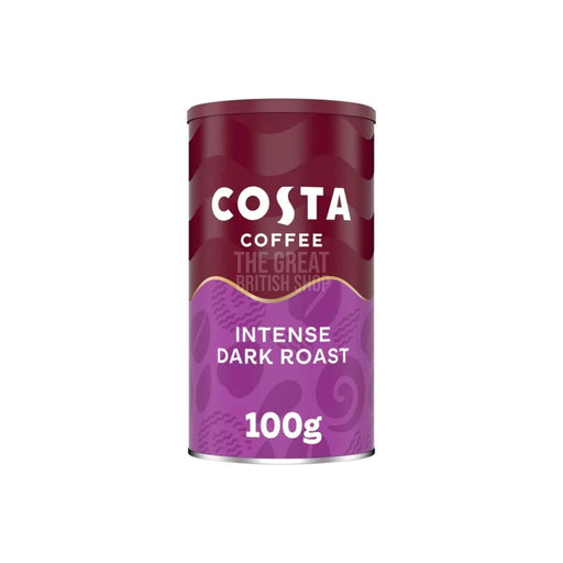 Costa Coffee Intense Dark Roast - 100g imported British grocery product available in Canada