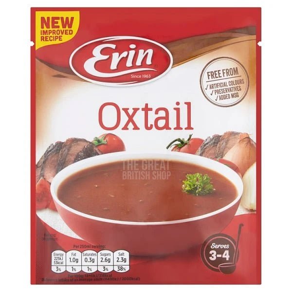 Erin Oxtail Soup - 57g imported British grocery product available in Canada