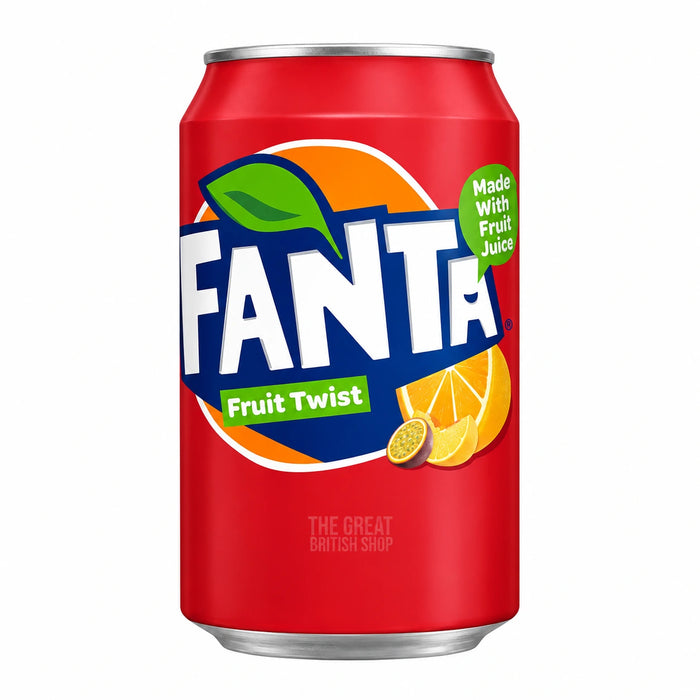 Fanta Fruit Twist - 330ml, front view of the product packaging