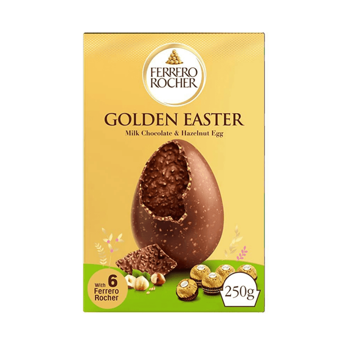 Ferrero Rocher Milk Chocolate & Hazelnut Egg 250g | British Store Online | The Great British Shop