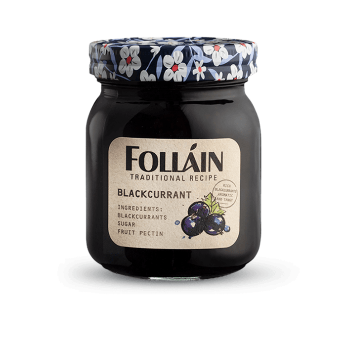 Follain Traditional Blackcurrant Jam - 370g imported British grocery product available in Canada