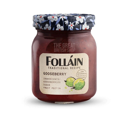 Follain Traditional Gooseberry Jam - 370g imported British grocery product available in Canada