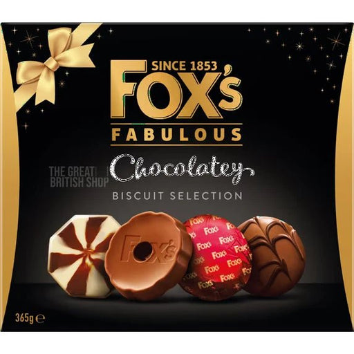 Fox's Fabulous Chocolatey Biscuit Selection - 365g imported British grocery product available in Canada