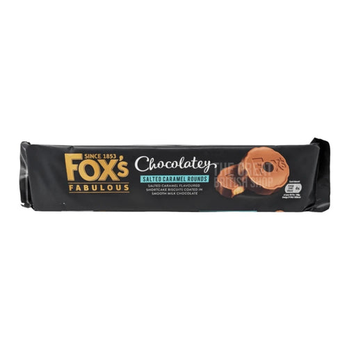 Fox's Milk Chocolate Salted Caramel Rounds - 130g imported British grocery product available in Canada