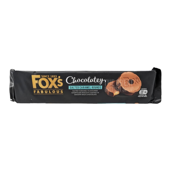 Fox's Milk Chocolate Salted Caramel Rounds - 130g imported British grocery product available in Canada
