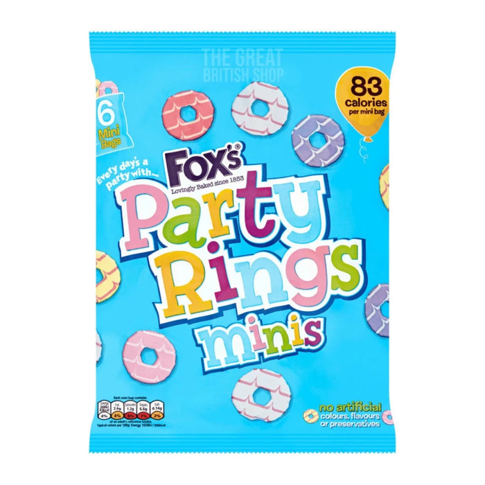 Fox's Mini Party Rings - 6pk imported British grocery product available in Canada