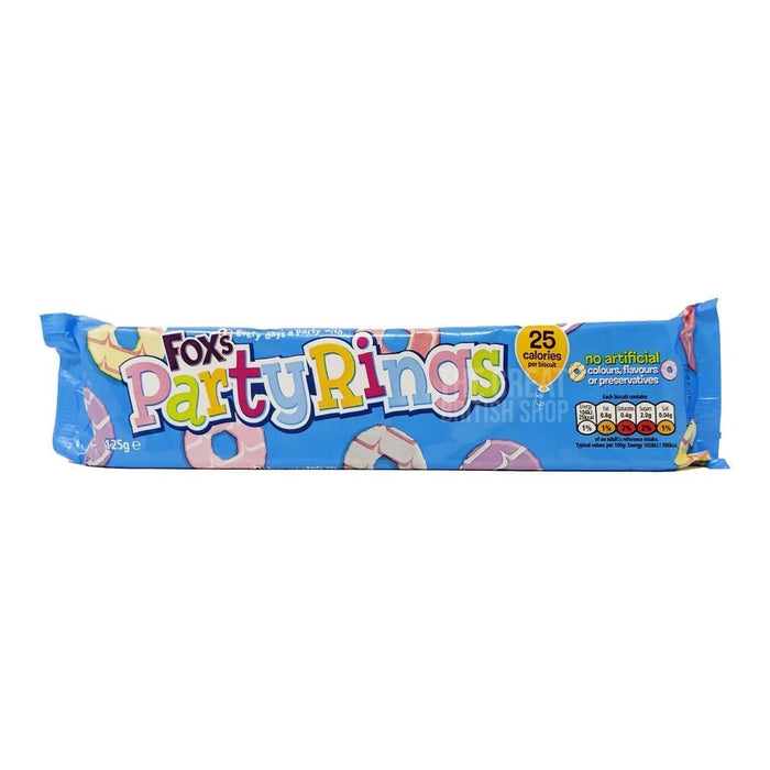 Fox's Party Rings - 125g imported British grocery product available in Canada