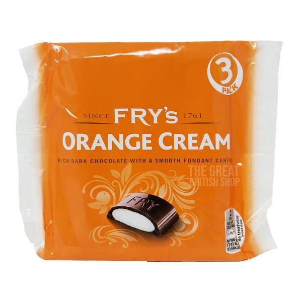 Fry's Orange Cream - 3 Pack imported British grocery product available in Canada
