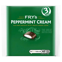 Fry’s Peppermint Cream 3 Pack, front view of the original product packaging.
