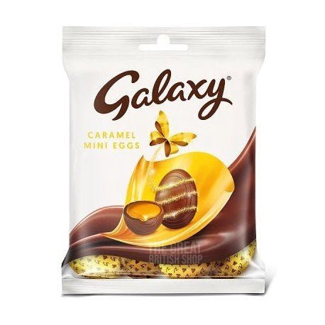 Galaxy Caramel Mini Eggs - 80g imported British grocery product available in Canada