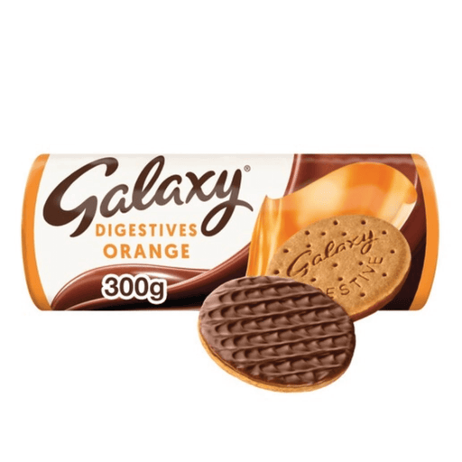 Galaxy Chocolate Orange Biscuits - 300g imported British grocery product available in Canada
