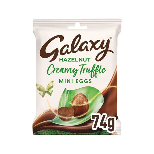 Galaxy Hazelnut Flavour Creamy Truffle Mini Eggs - 74g imported British grocery product available in Canada