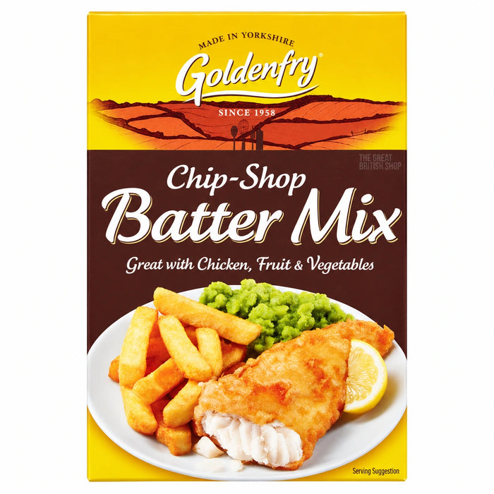 Goldenfry Chip Shop Batter Mix - 170g, front view of the product packaging