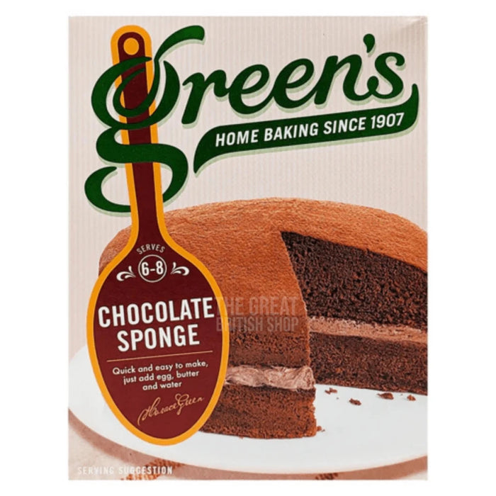 Green's Chocolate Sponge Mix - 221g imported British grocery product available in Canada