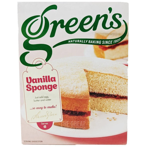 Green's Vanilla Sponge Mix - 221g imported British grocery product available in Canada