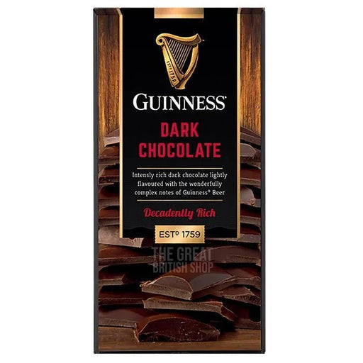 Guinness Dark Chocolate Bar - 90g imported British grocery product available in Canada