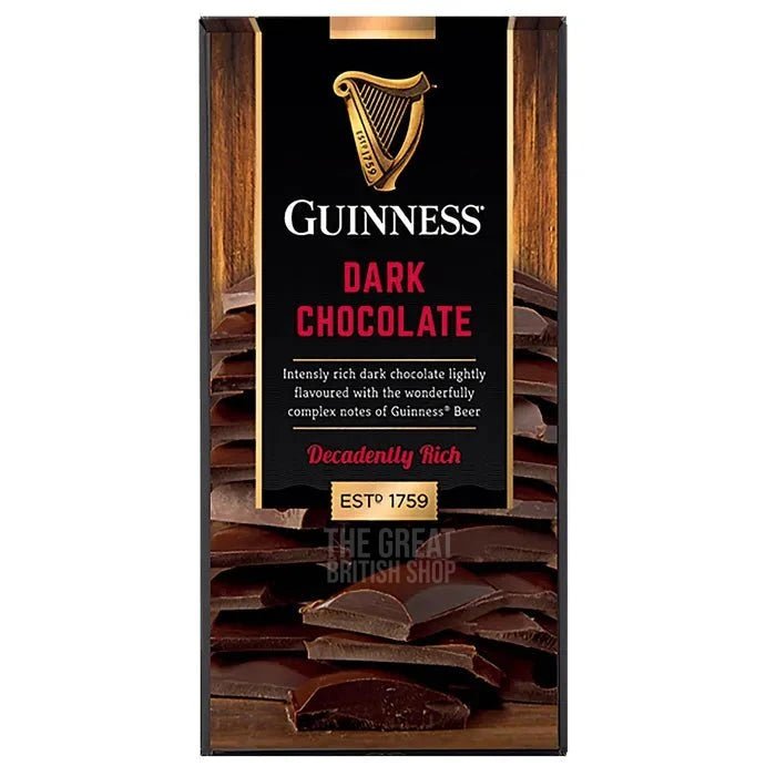 Guinness Dark Chocolate Bar - 90g imported British grocery product available in Canada