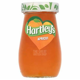 Hartley's Apricot Jam 340g: the jar showing its label and white lid with leaf design.