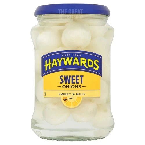 Haywards Sweet and Mild Silverskin Pickled Onions - 400g imported British grocery product available in Canada