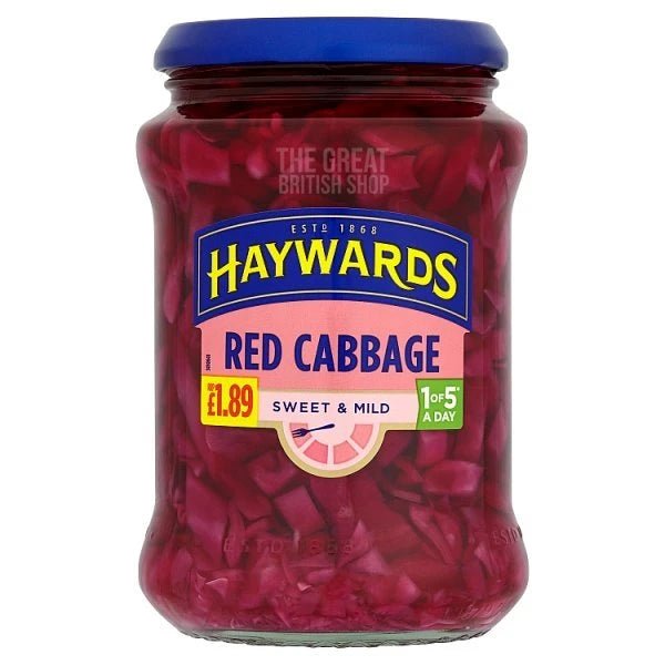 Haywards Sweet Red Cabbage - 400g imported British grocery product available in Canada
