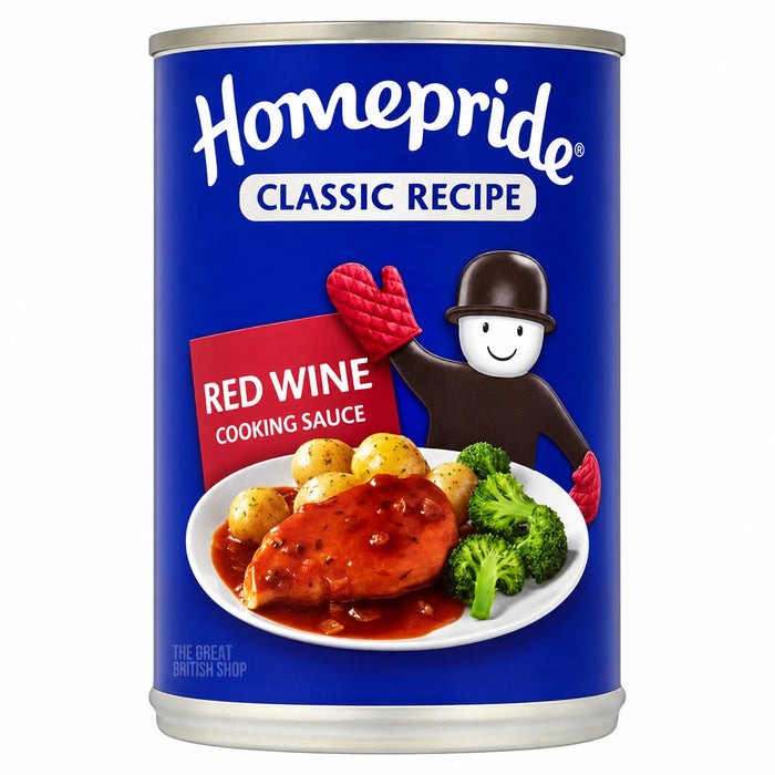 Homepride Cook In Sauce Red Wine - 400g, front view of the product packaging