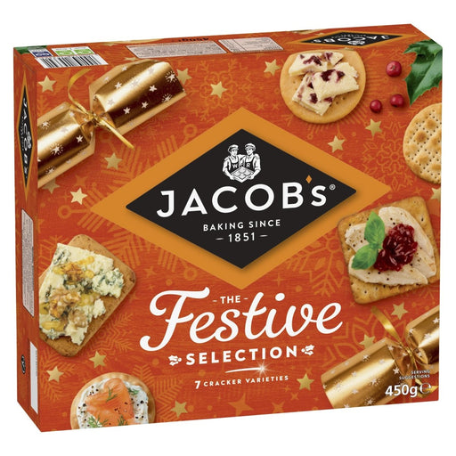 Jacob's Christmas Biscuits For Cheese Festive Selection - 450g | British Store Online | The Great British Shop