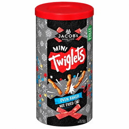 Jacob's Twiglets Original Caddy 200g: the cylindrical tub with red lid showing snack sticks.