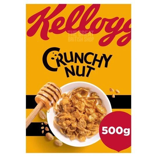 Kelloggs Crunchy Nut Cornflakes - 460g imported British grocery product available in Canada