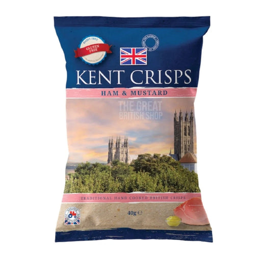 Kent Crisps Ham & Mustard - 40g imported British grocery product available in Canada