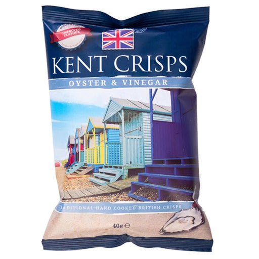 Kent Crisps Oyster and Vinegar - 40g imported British grocery product available in Canada
