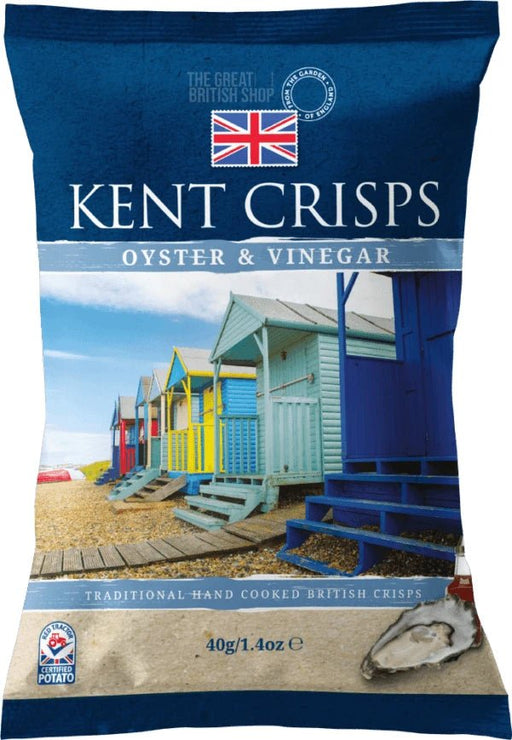 Kent Crisps Oyster & Vinegar 150g imported British grocery product available in Canada