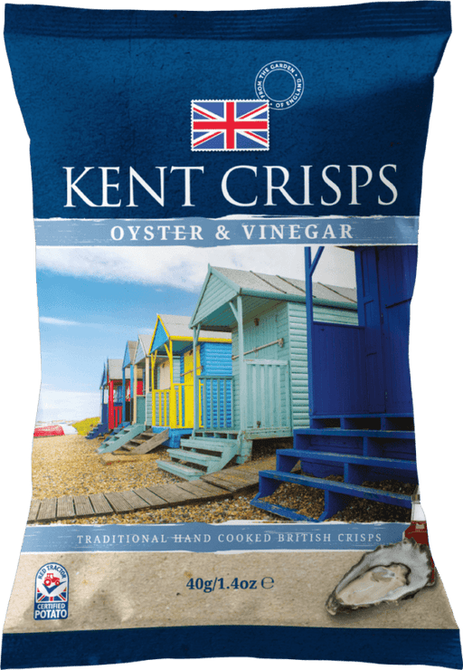 Kent Crisps Oyster & Vinegar 150g imported British grocery product available in Canada