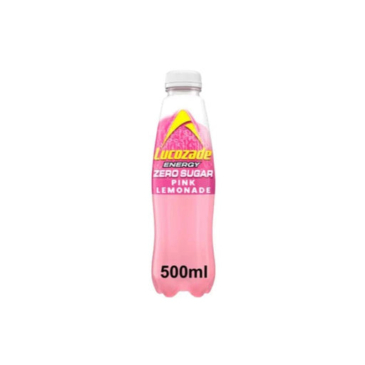 Lucozade Energy Zero Pink Lemonade - 500ml imported British grocery product available in Canada