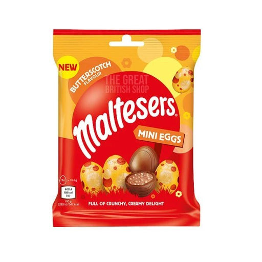 Maltesers Butterscotch Flavour Mini Eggs - 77g imported British grocery product available in Canada