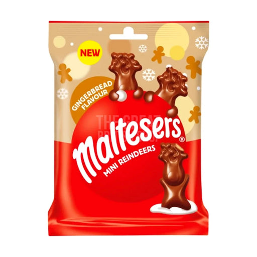Maltesers Mini Gingerbread Reindeers - 59g imported British grocery product available in Canada