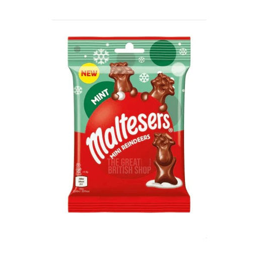 Maltesers Mini Mint Reindeers - 59g imported British grocery product available in Canada