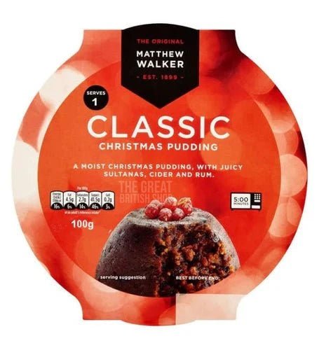 Matthew Walker Classic Christmas Pudding - 100g imported British grocery product available in Canada