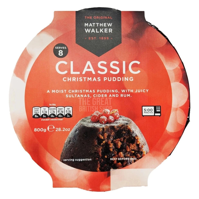 Matthew Walker Classic Christmas Pudding - 800g imported British grocery product available in Canada