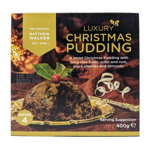 Matthew Walker Luxury Christmas Pudding - 400g imported British grocery product available in Canada
